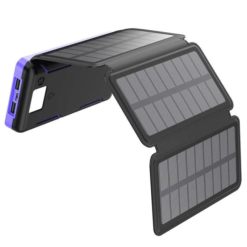 Solar Charger 25000mAh Portable Power Bank with 4 Solar Panels