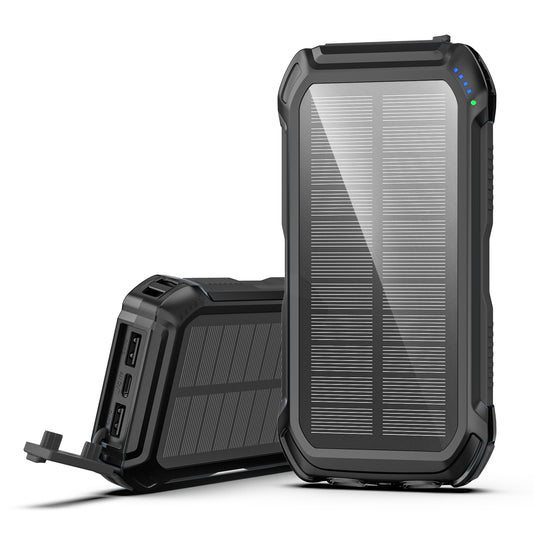 Wireless Solar Charger Power Bank 30000 mAh Black