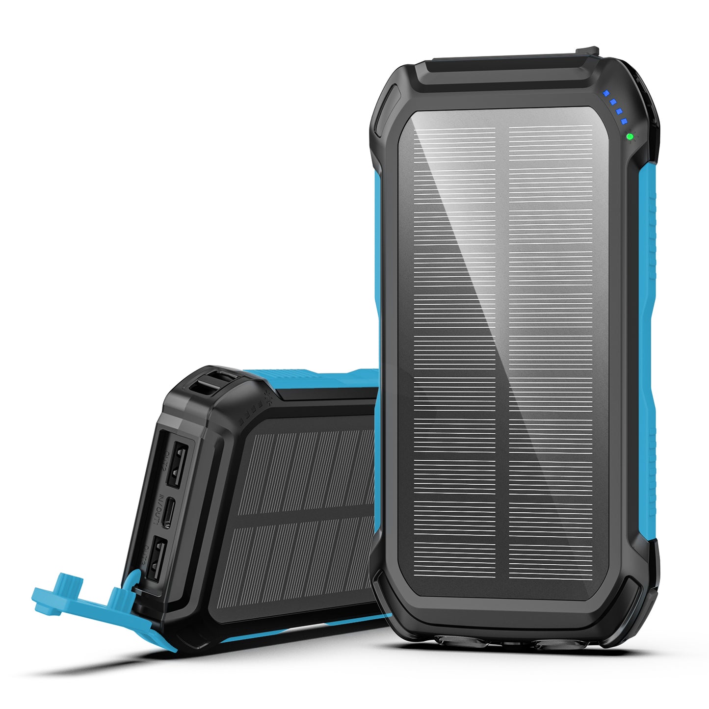 Wireless Solar Charger Power Bank 30000 mAh Blue
