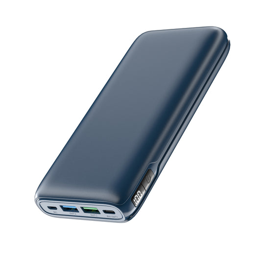 Power Bank 20000mAh External Battery with 4 Outputs - Blue