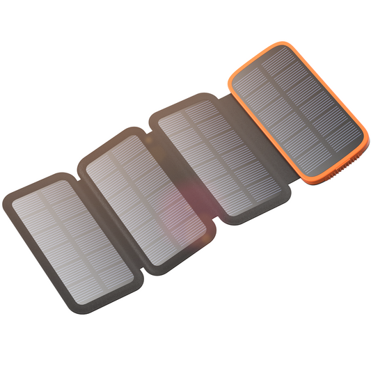 Solar Power Bank 10000mAh Built in 4 Panels 15W Fast Charging