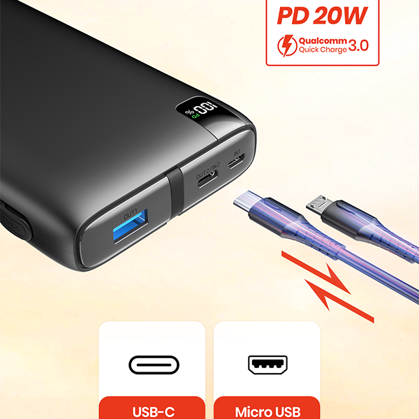 Power Bank 27000mAh Portable Charger with 4 Outputs