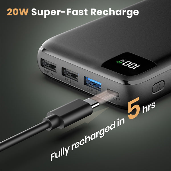 Portable Charger Power Bank 27000mAh 22.5W Fast Charging with 4 Outputs