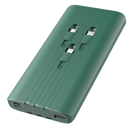 Portable Charger 25000mAh with 3 Outputs - Green