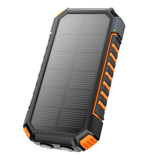 Wireless Solar Charger Power Bank 25000 mAh Orange