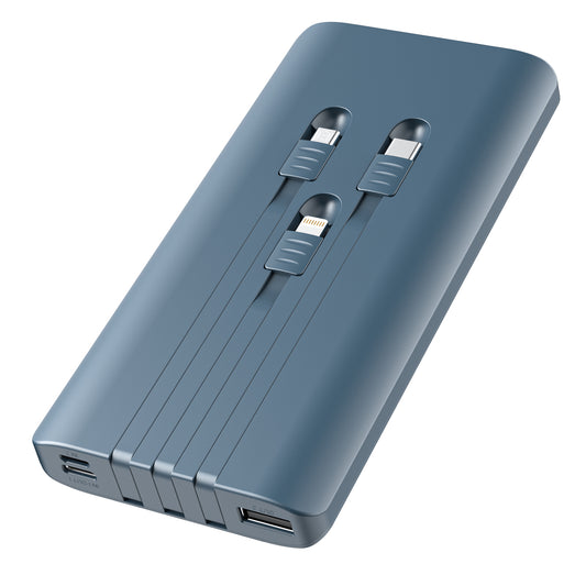 Portable Charger 25000mAh with 3 Outputs - Blue