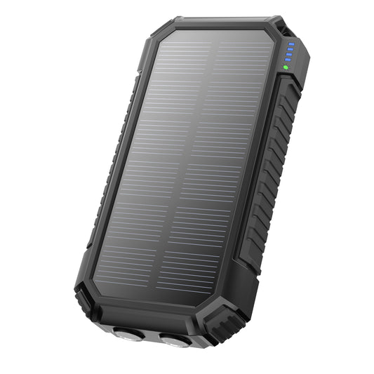 Wireless Solar Charger Power Bank 25000 mAh Black