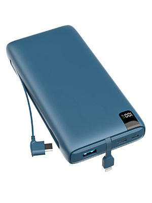 Power Bank 26800mAh Portable Charger with 4 Outputs - Blue