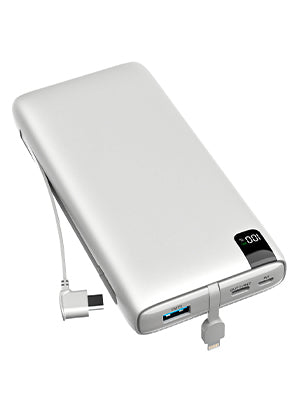 Power Bank 26800mAh Portable Charger with 4 Outputs - White