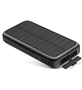 Wireless Solar Charger Power Bank 10000 mAh Black
