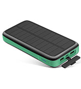 Wireless Solar Charger Power Bank 10000 mAh Green