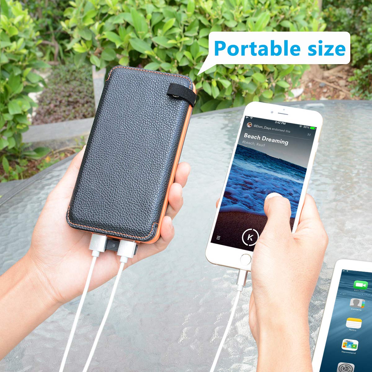 Solar Charger Portable 25000mAh Waterproof HI S025 ADDTOP