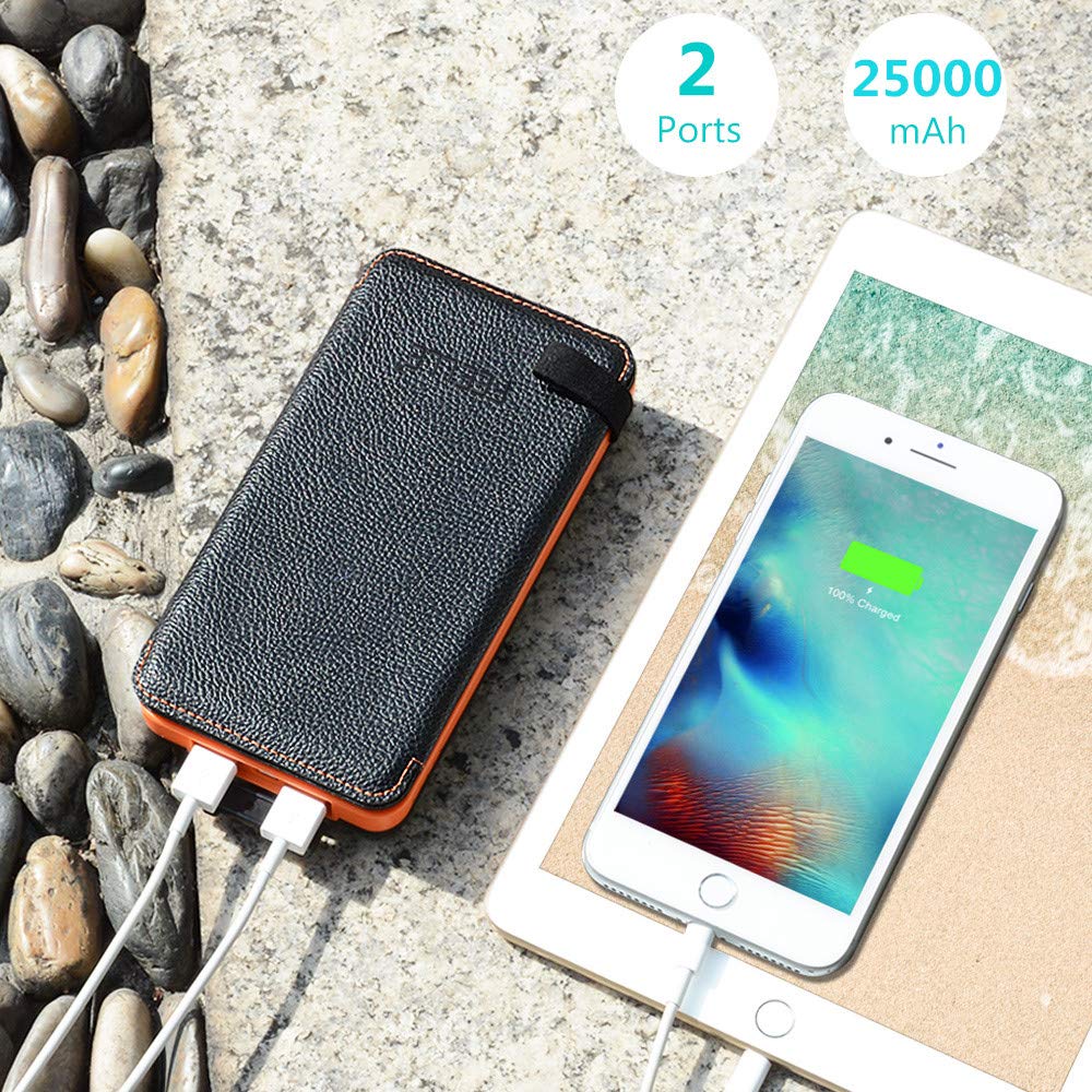 Solar Charger Portable 25000mAh Waterproof HI S025 ADDTOP